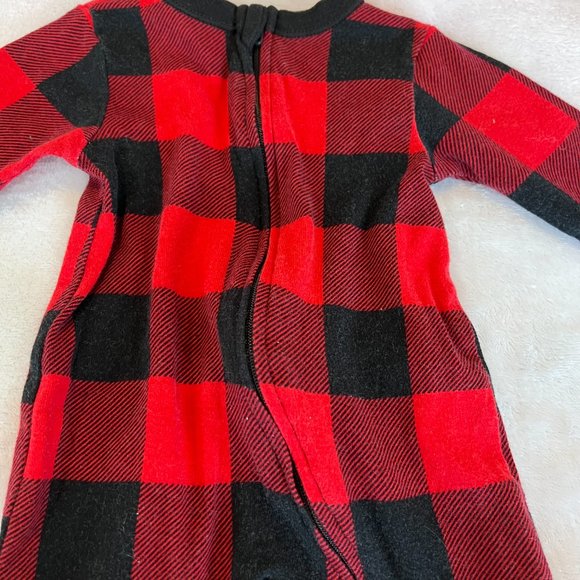 Old Navy Baby Comfy Plaid Sleeper 0 - 3 Months - Picture 2 of 5